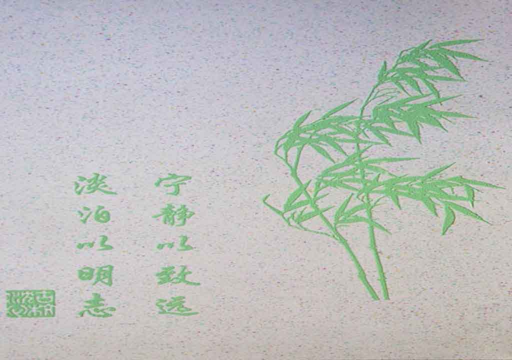 啄木鳥3D彩粒漆樣板