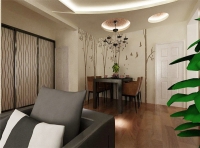 3D彩粒漆餐廳墻11